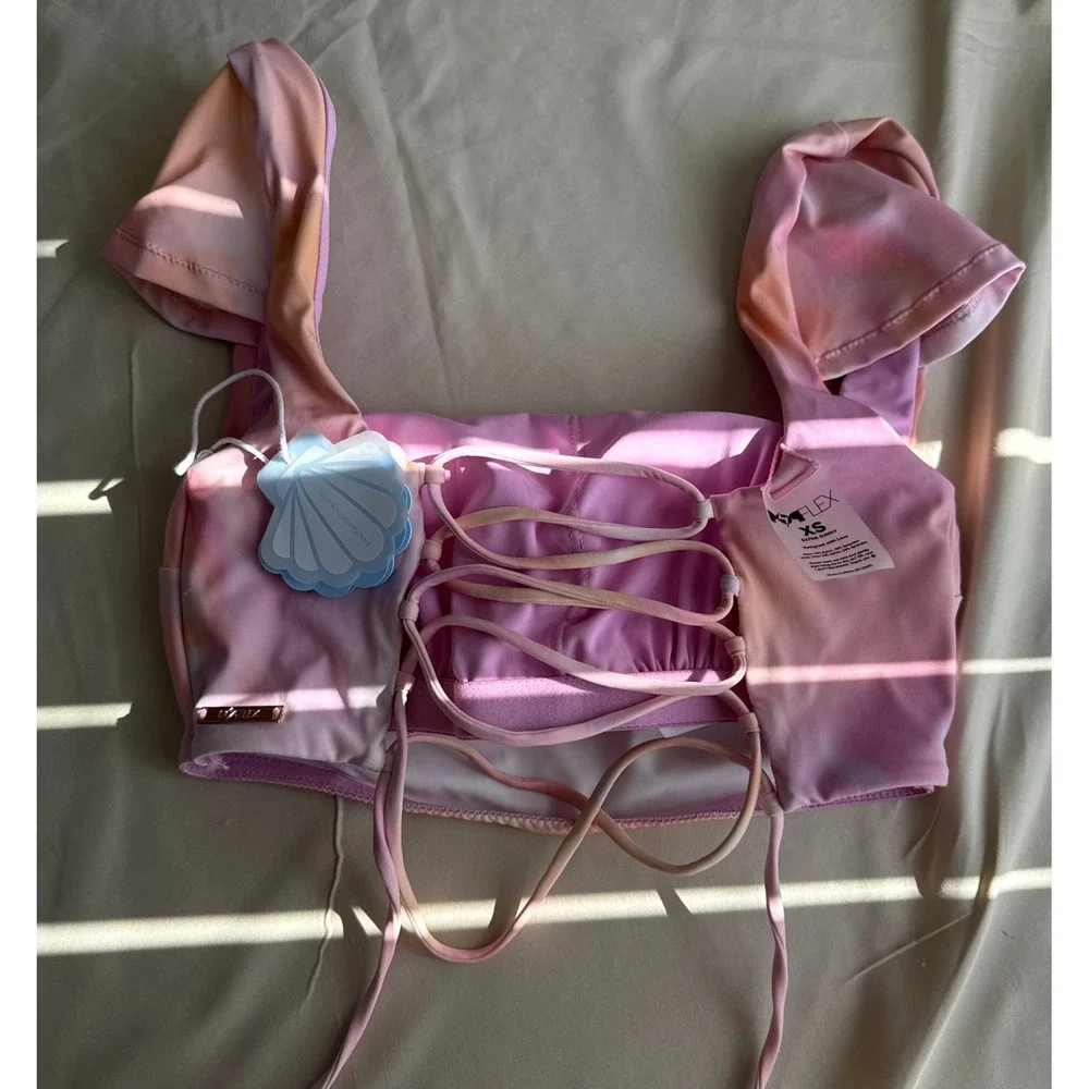 NWT POPFLEX Floral Haze Bikini Set‎ - XS Boardwalk Top & XS Low Tide Bottoms